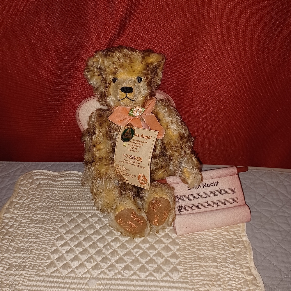 Hermann* German, made teddybear. Vintage. Nwts glorious angel